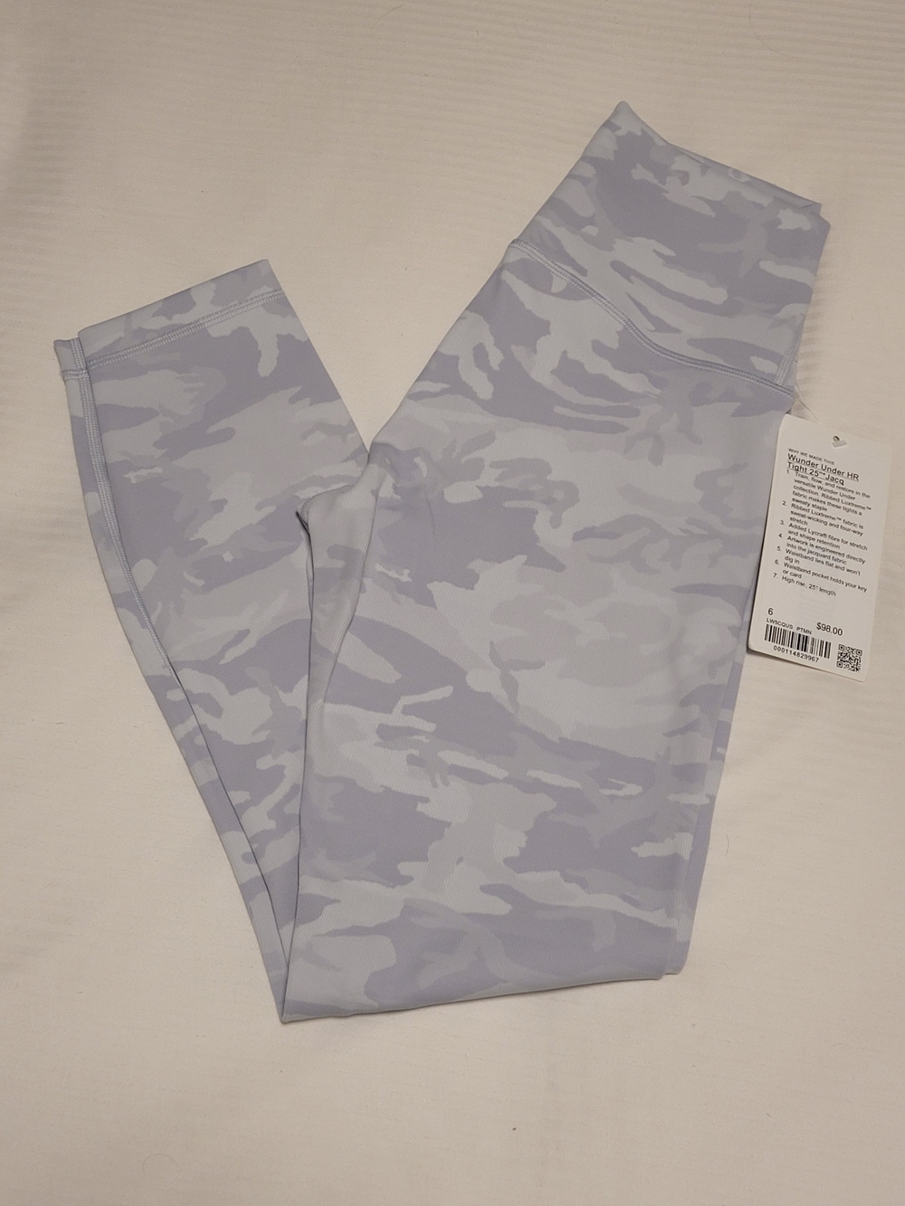 Lululemon White Camo Leggings Size 6